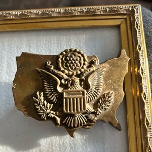 Baron brass belt buckle vintage.